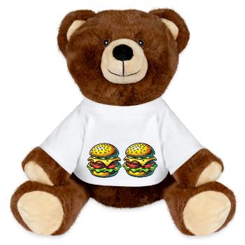 Hamburger - Nounours RecycelBär® marron - blanc - Devant