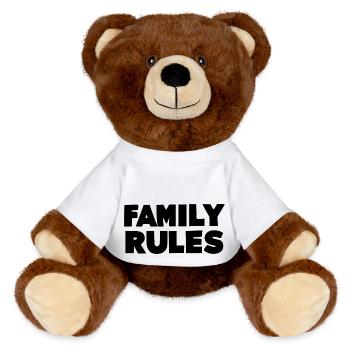 Règles de famille - Nounours RecycelBär® marron - blanc - Devant