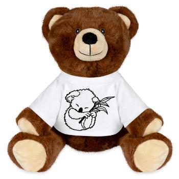 Koala Shirt - MiniFeet® RecycelBär® Braun - Weiß - Vorne