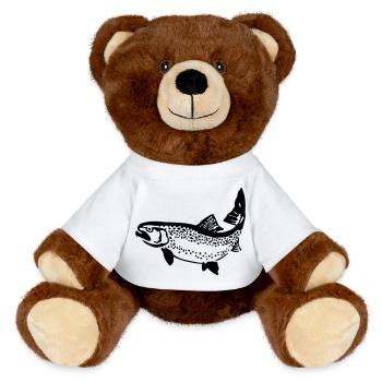 truite - Nounours RecycelBär® marron - blanc - Devant
