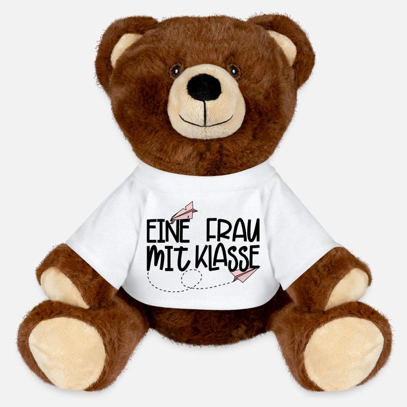Eine Frau mit Klasse (schwarz) - MiniFeet® RecycelBär® Braun - Weiß