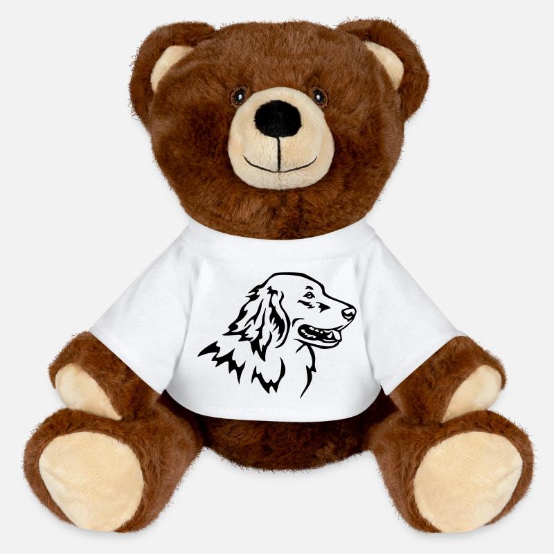 Tête de Hovawart - Nounours RecycelBär® marron - blanc