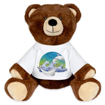 Delphine - MiniFeet® RecycelBär® Braun - Weiß - Vorne
