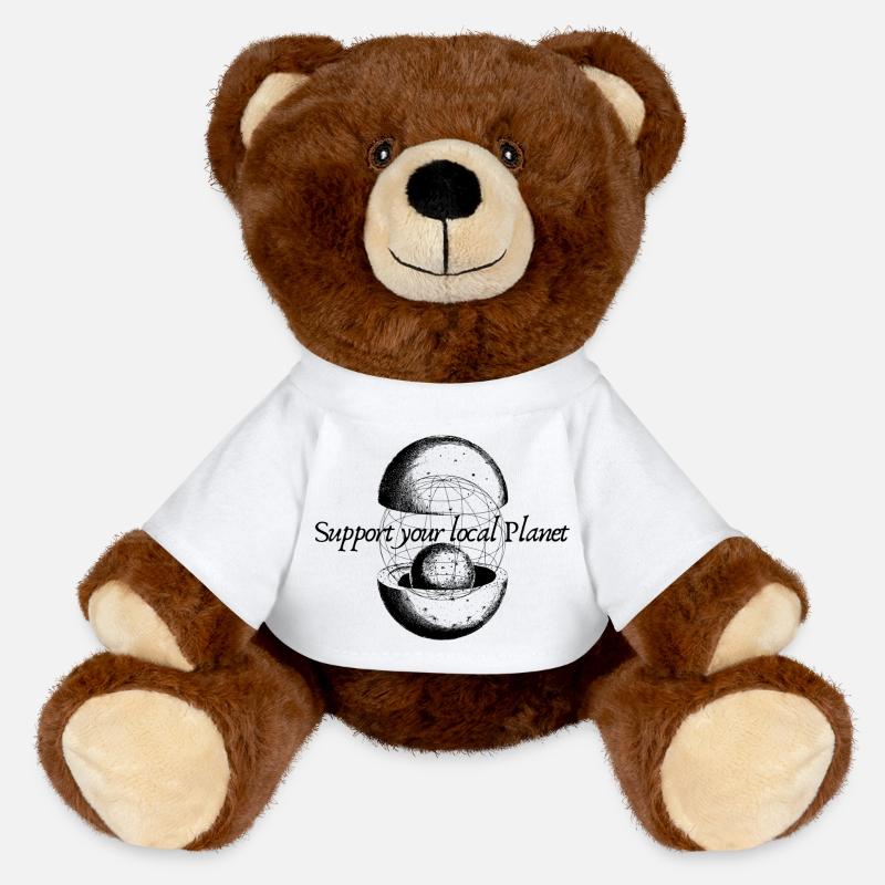 Support your Local Planet - MiniFeet® RecycelBär® Braun - Weiß