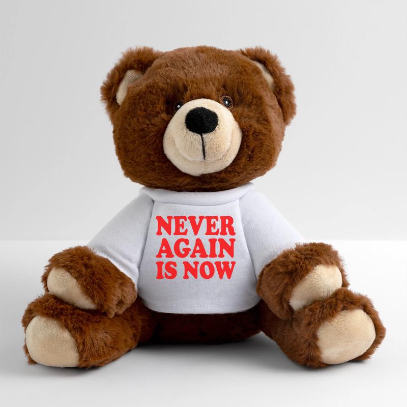Never again is now MiniFeet® RecycelBär® Teddy Bear Brown