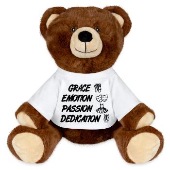 Dicton de ballet motivant - Nounours RecycelBär® marron - blanc - Devant