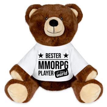 Best MMORPG Player Of The World - MiniFeet® RecycelBär® Teddy Bear Brown - white - Front