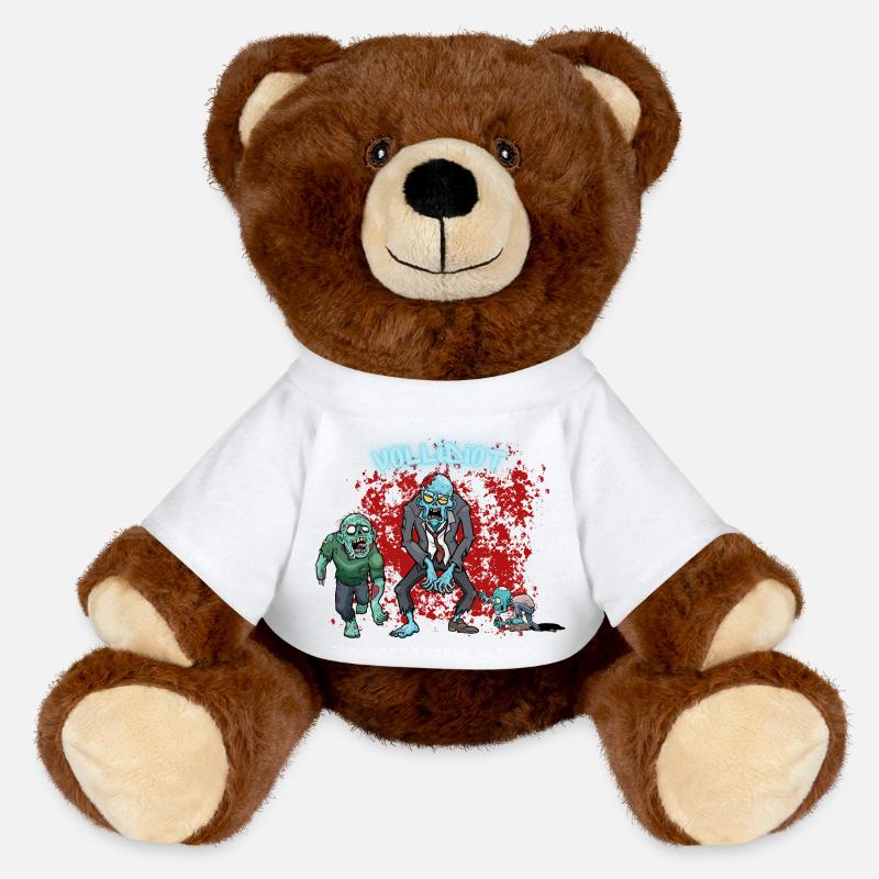 Idiot - Nounours RecycelBär® marron - blanc