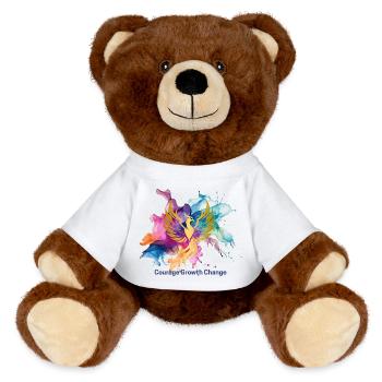 Courage Growth Change - MiniFeet® RecycelBär® Braun - Weiß - Vorne