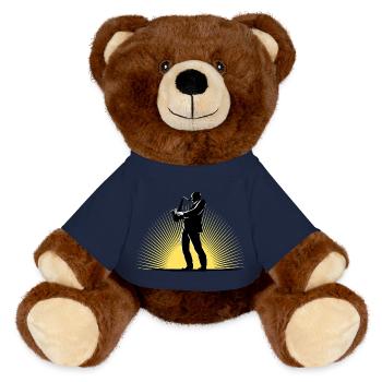 Saxofonist in Szene - MiniFeet® RecycelBär® Braun - French Navy - Vorne