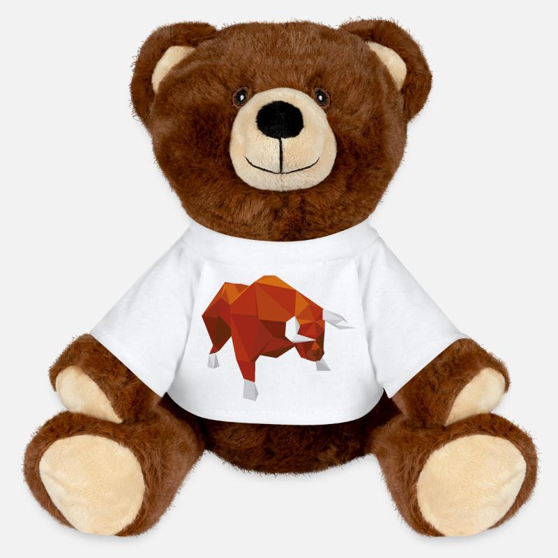 taureau - Nounours RecycelBär® marron - blanc
