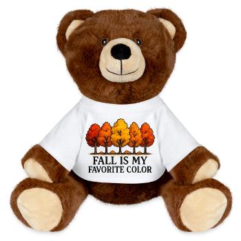 Der Herbst ist meine Lieblingsfarbe Herbstliebhabe - MiniFeet® RecycelBär® Braun - Weiß - Vorne