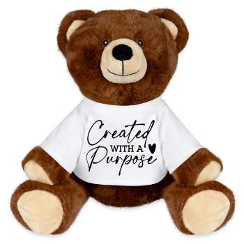Créer avec un but - Nounours RecycelBär® marron - blanc - Devant
