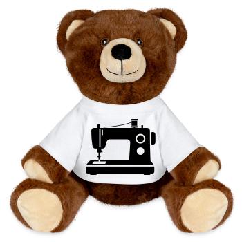 machine à coudre - Nounours RecycelBär® marron - blanc - Devant
