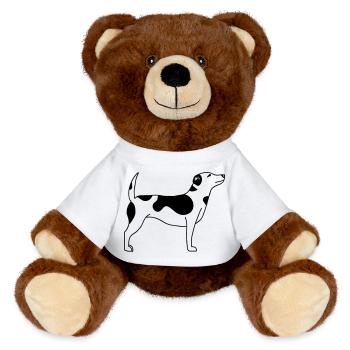 Hund - MiniFeet® RecycelBär® Braun - Weiß - Vorne