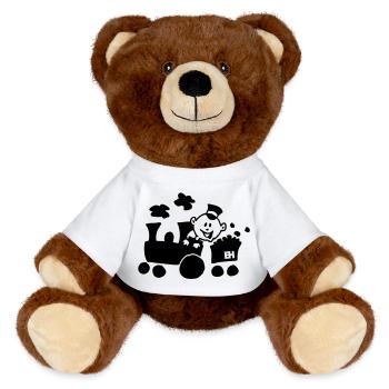 Zug - MiniFeet® RecycelBär® Braun - Weiß - Vorne