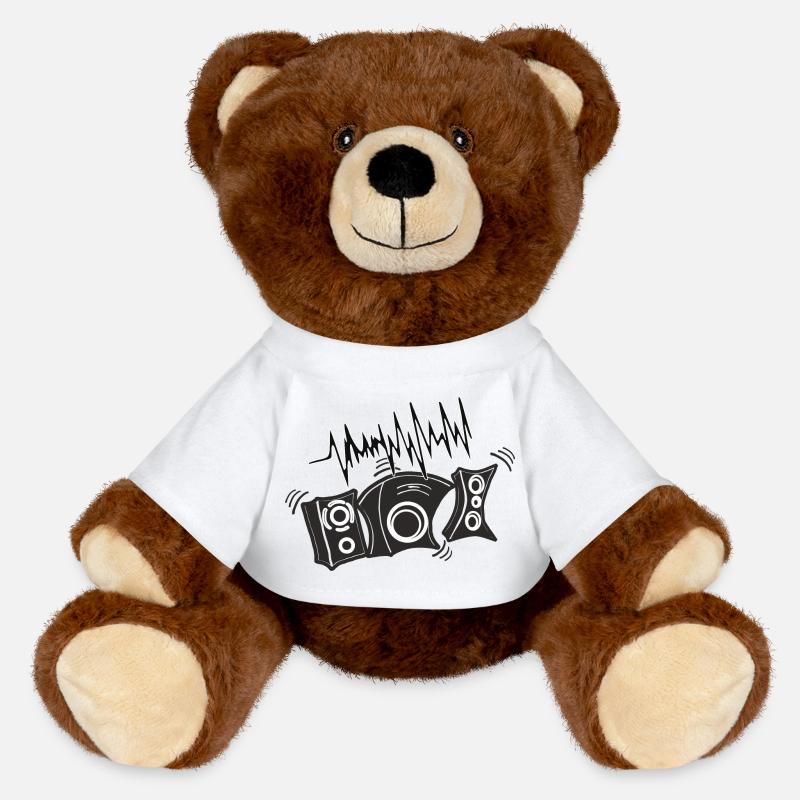 Jukeboxes Disco DJ DJane - Nounours RecycelBär® marron - blanc