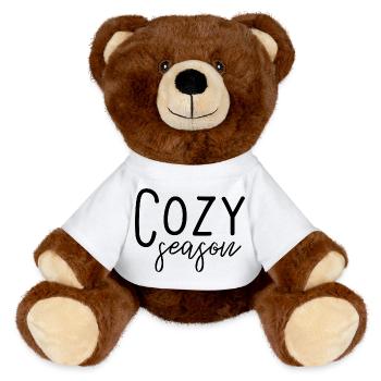 Cozy Season - MiniFeet® RecycelBär® Teddy Bear Brown - white - Front