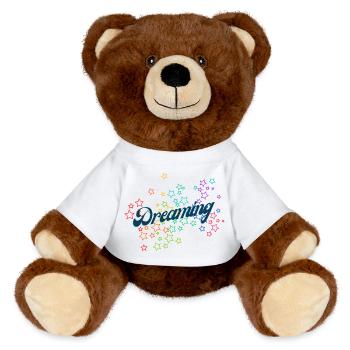 Dreaming - MiniFeet® RecycelBär® Teddy Bear Brown - white - Front