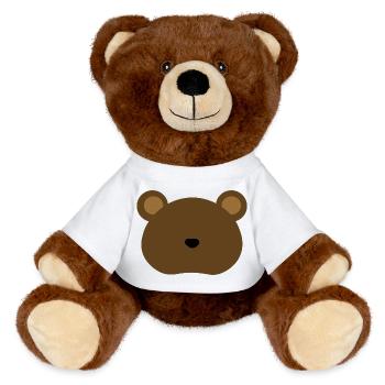 Grizzly Bear - MiniFeet® RecycelBär® Teddy Bear Brown - white - Front