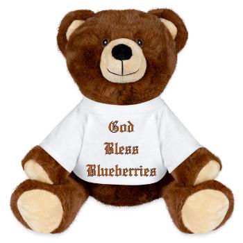 GodBlessBlueberries - MiniFeet® RecycelBär® Teddy Bear Brown - white - Front
