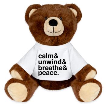 emotioCalm Moments Inner Peace Relaxation - MiniFeet® RecycelBär® Braun - Weiß - Vorne