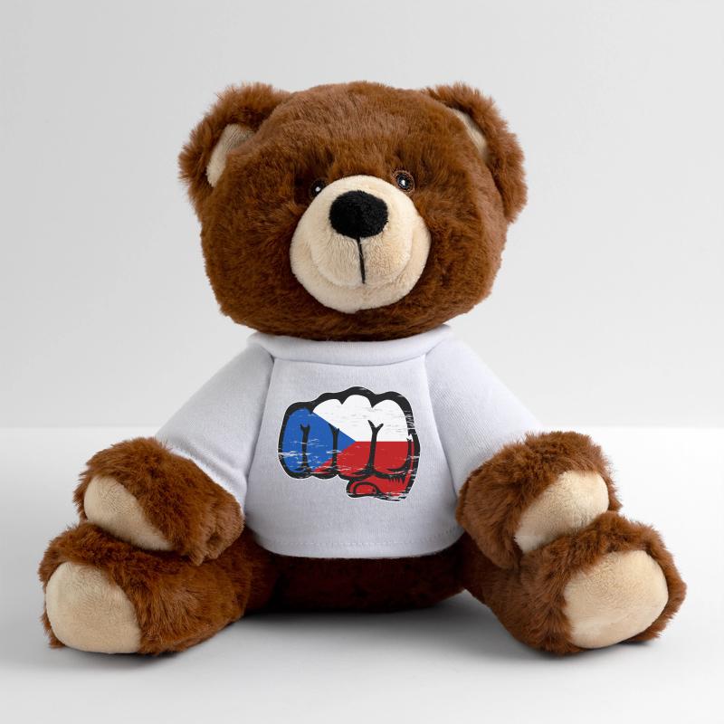 Drapeau de la République tchèque utilisé Nounours RecycelBär® marron