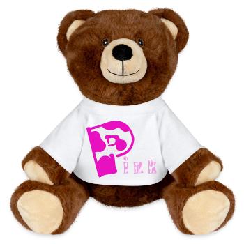 Rose - Nounours RecycelBär® marron - blanc - Devant