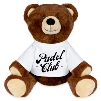Padel Club - MiniFeet® RecycelBär® Braun - Weiß - Vorne