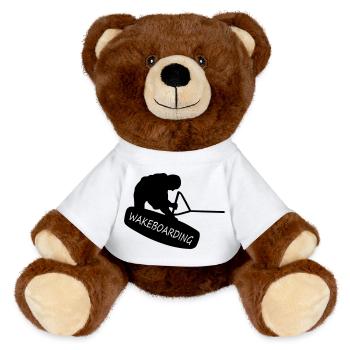 Wakeboarding - MiniFeet® RecycelBär® Teddy Bear Brown - white - Front