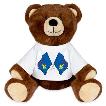 Crossed Flags Provence - MiniFeet® RecycelBär® Teddy Bear Brown - white - Front
