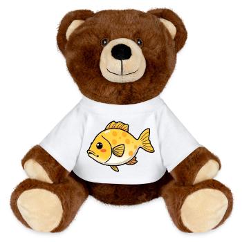 Fisch - MiniFeet® RecycelBär® Braun - Weiß - Vorne