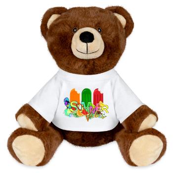 Summer Vibes  - MiniFeet® RecycelBär® Braun - Weiß - Vorne