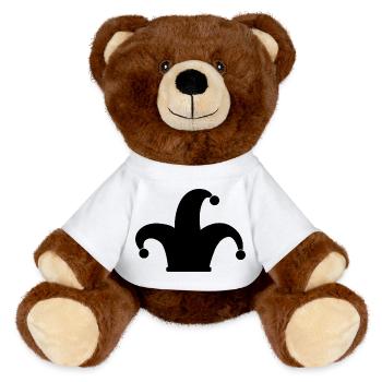 Chapeau de clown - Nounours RecycelBär® marron - blanc - Devant