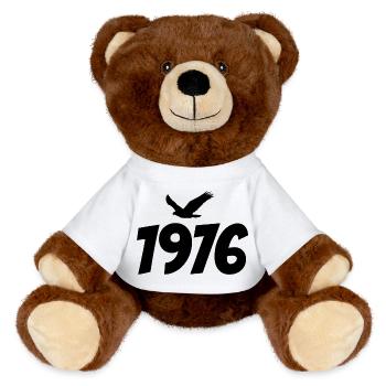 Graphique Eagle vintage 1976 - Nounours RecycelBär® marron - blanc - Devant