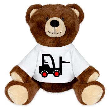 Chariot élévateur - Nounours RecycelBär® marron - blanc - Devant