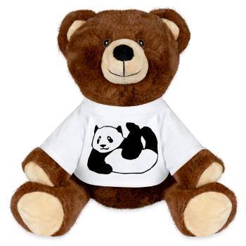 Panda, bear, animal - MiniFeet® RecycelBär® Teddy Bear Brown - white - Front