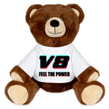 V8 - MiniFeet® RecycelBär® Braun - Weiß - Vorne