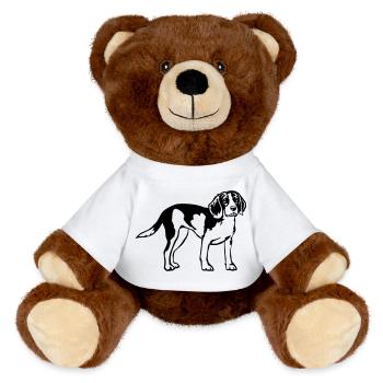 Beagle - MiniFeet® RecycelBär® Braun - Weiß - Vorne