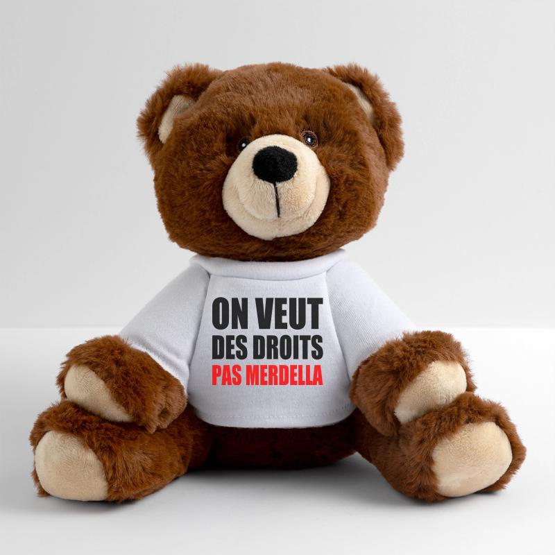 on veut des droits pas merdella Nounours RecycelBär® marron