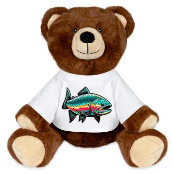 Salmon - MiniFeet® RecycelBär® Teddy Bear Brown - white - Front
