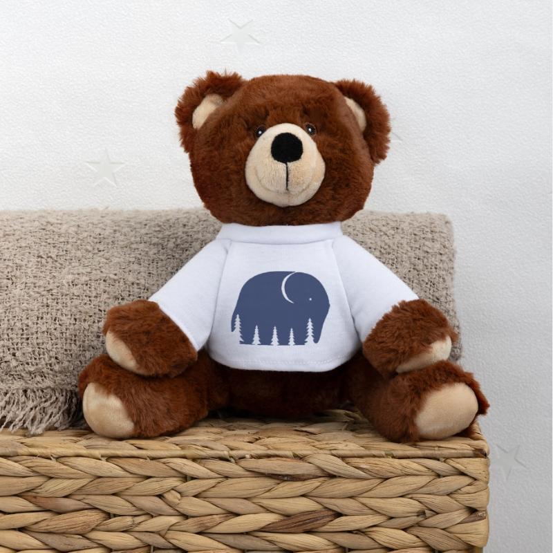 Ein Elefant oder ein Wald in dieser Fun Optical Illusi MiniFeet® RecycelBär® Braun