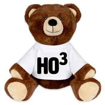 Ho3 - Ho Ho Ho - MiniFeet® RecycelBär® Braun - Weiß - Vorne