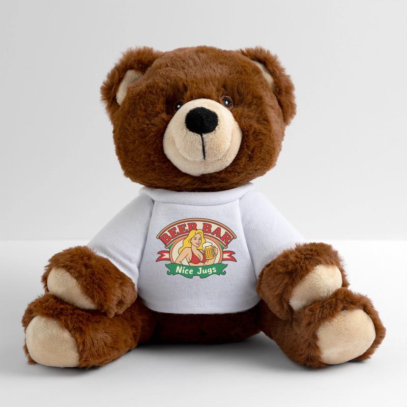 Beer Babe Retro MiniFeet® RecycelBär® Teddy Bear Brown