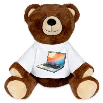 Lumina Laptop Prisma - MiniFeet® RecycelBär® Braun - Weiß - Vorne