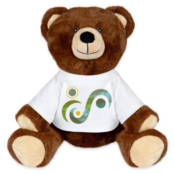 Yoga design_4 - Nounours RecycelBär® marron - blanc - Devant