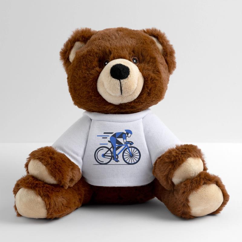 Polygone dynamique du cycliste de route Nounours RecycelBär® marron