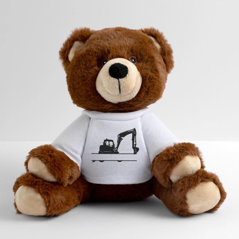 Excavator Custom – Heavy Equipment MiniFeet® RecycelBär® Teddy Bear Brown