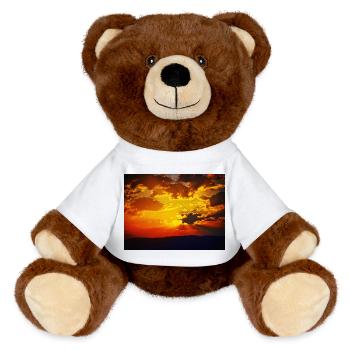 Sunset Fire Rays - MiniFeet® RecycelBär® Teddy Bear Brown - white - Front