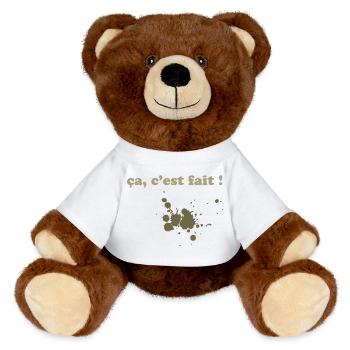 brown spots - MiniFeet® RecycelBär® Teddy Bear Brown - white - Front